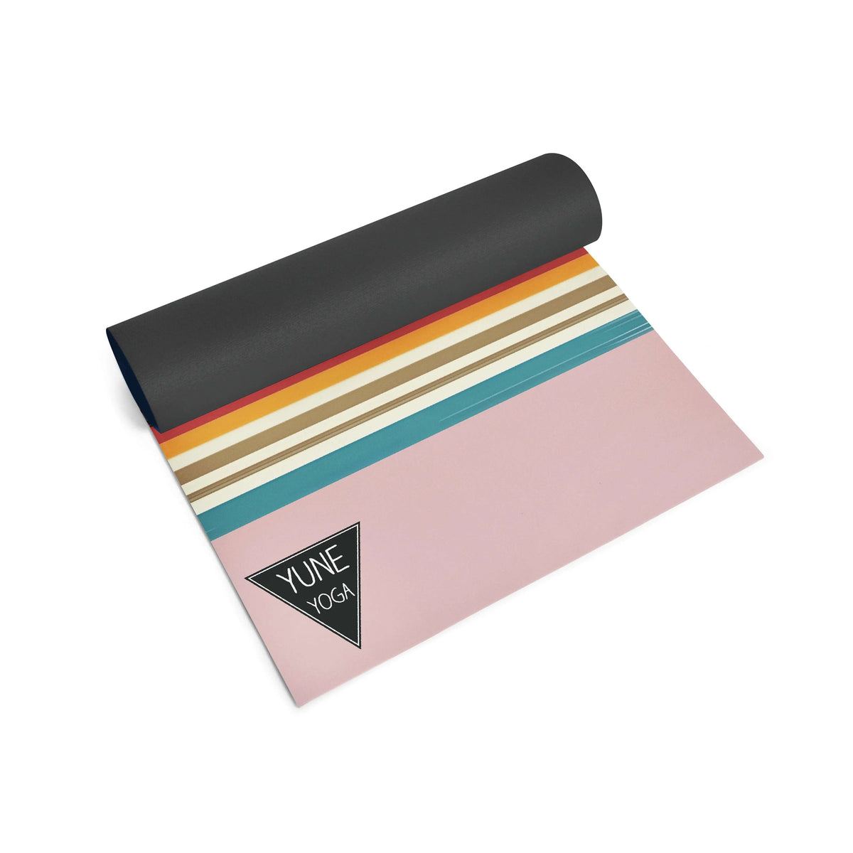 Eco-friendly non-slip yoga mat with vibrant striped design for fitness enthusiasts and yogis.