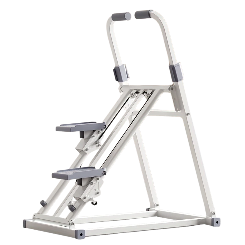 Foldable stair climber fitness machine for home workouts, designed for gym and active routines.