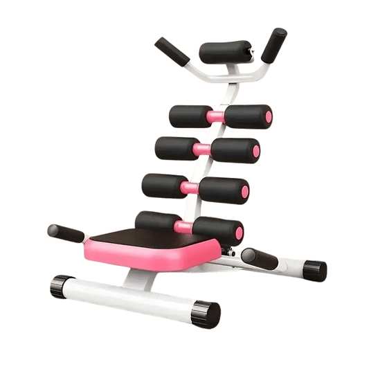 Adjustable Lumbar Support Yoga Back Stretch for effective workouts, featuring adjustable components and a pink design.