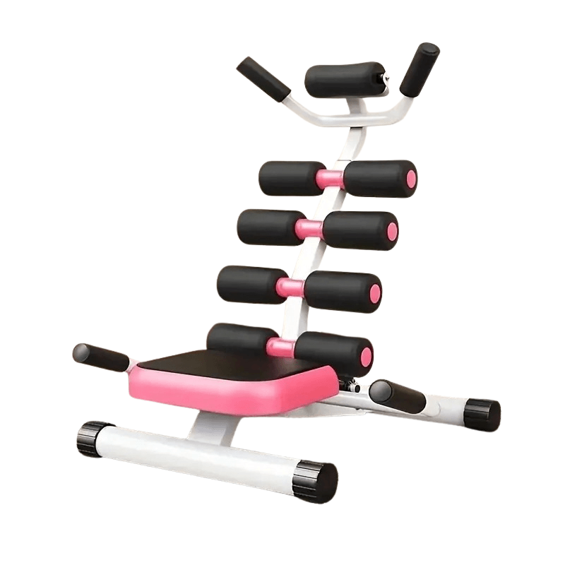 Adjustable Lumbar Support Yoga Back Stretch for effective workouts, featuring adjustable components and a pink design.
