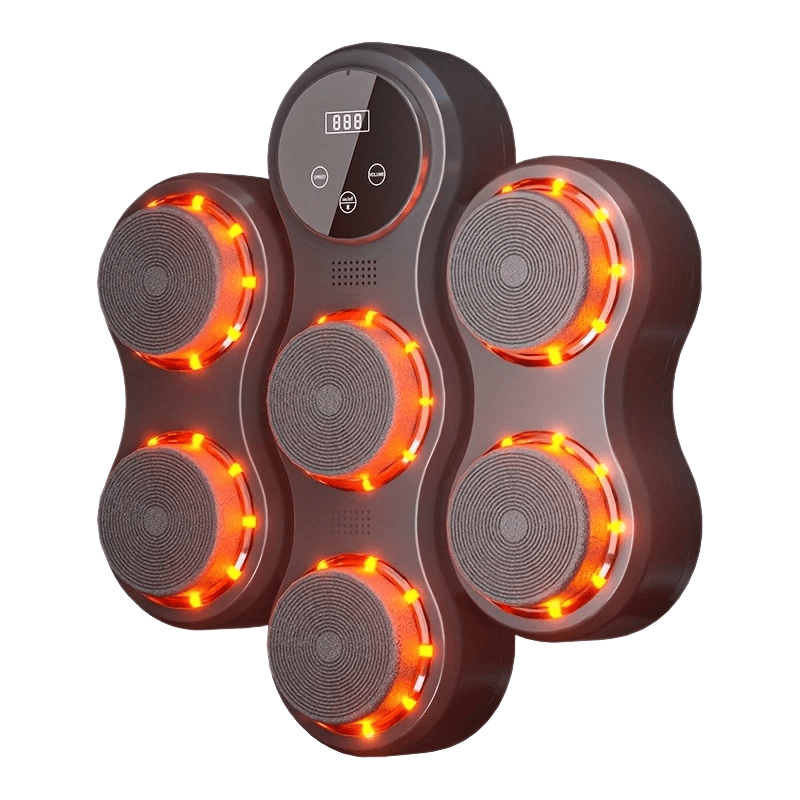 Smart music boxing training pad with LED lights designed for effective workouts and training sessions.