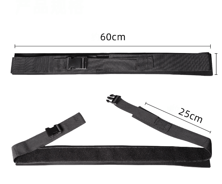 Hip Thrust Belt for Booty Workouts - Adjustable design showing dimensions for effective strength training.
