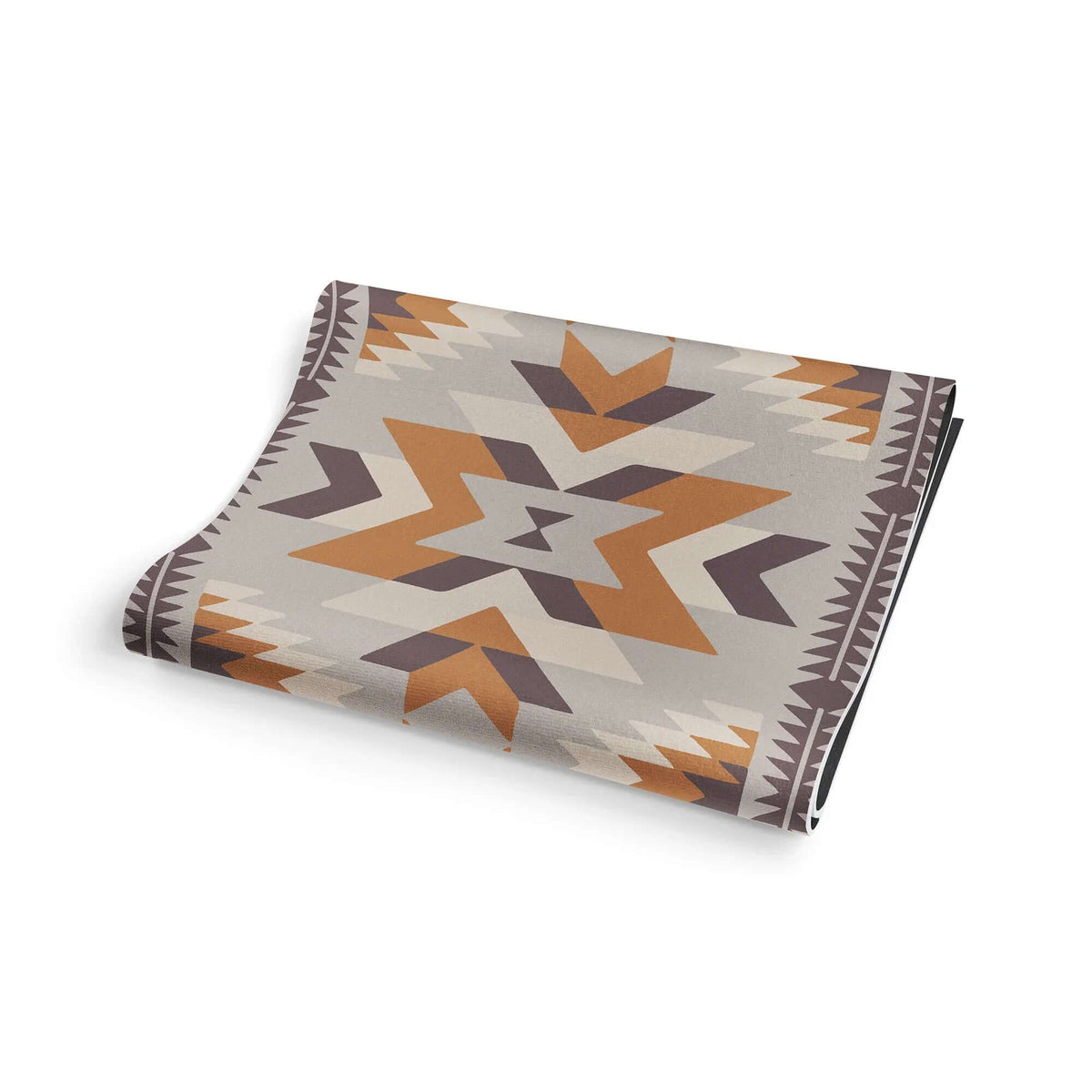 Teton Canyon Yoga Mat featuring geometric pattern, 6 mm extra thick, eco-friendly double-sided yoga mat.