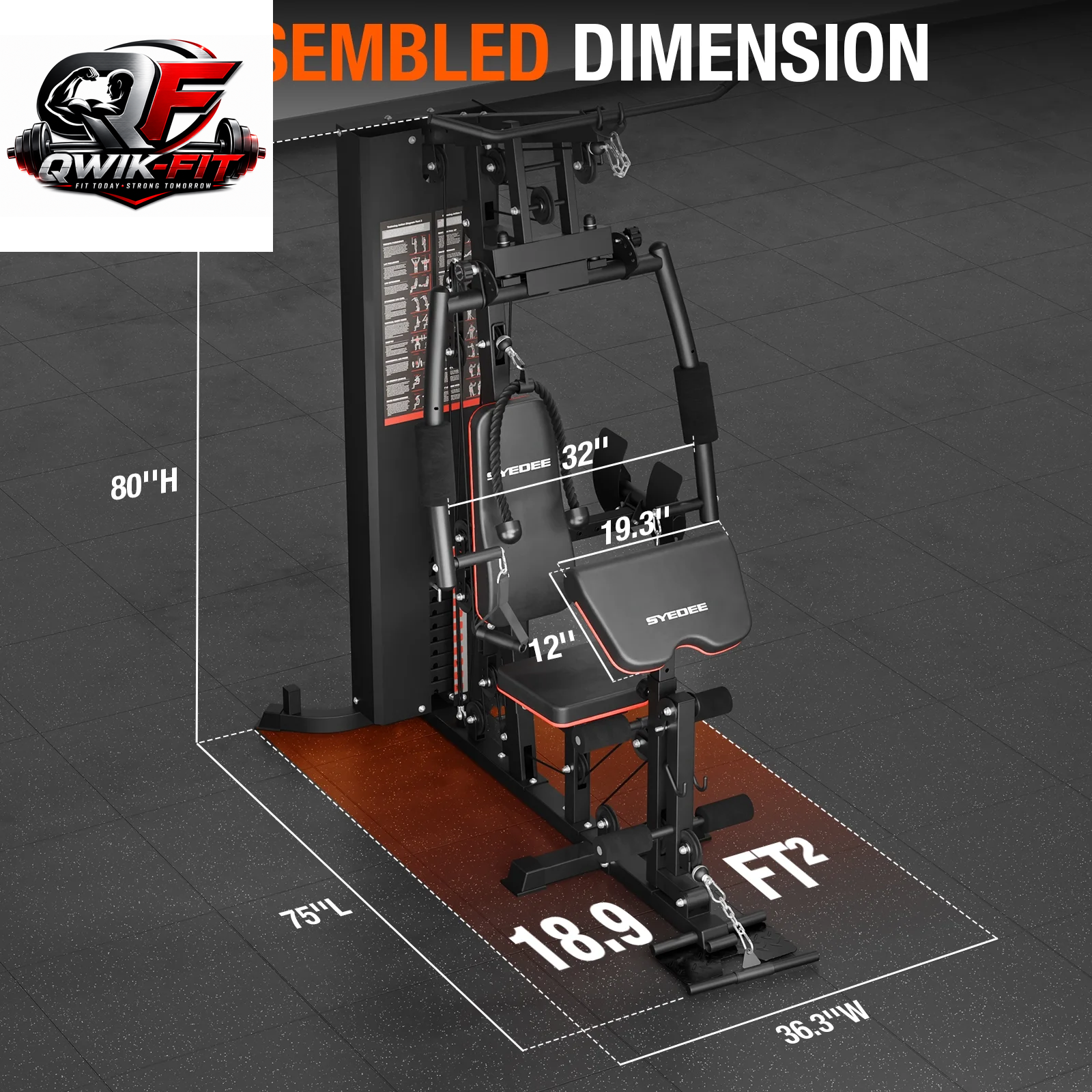 Ultimate Home Gym Station - Complete Workout Equipment with 150LBS Weight Stack for Total Body Training