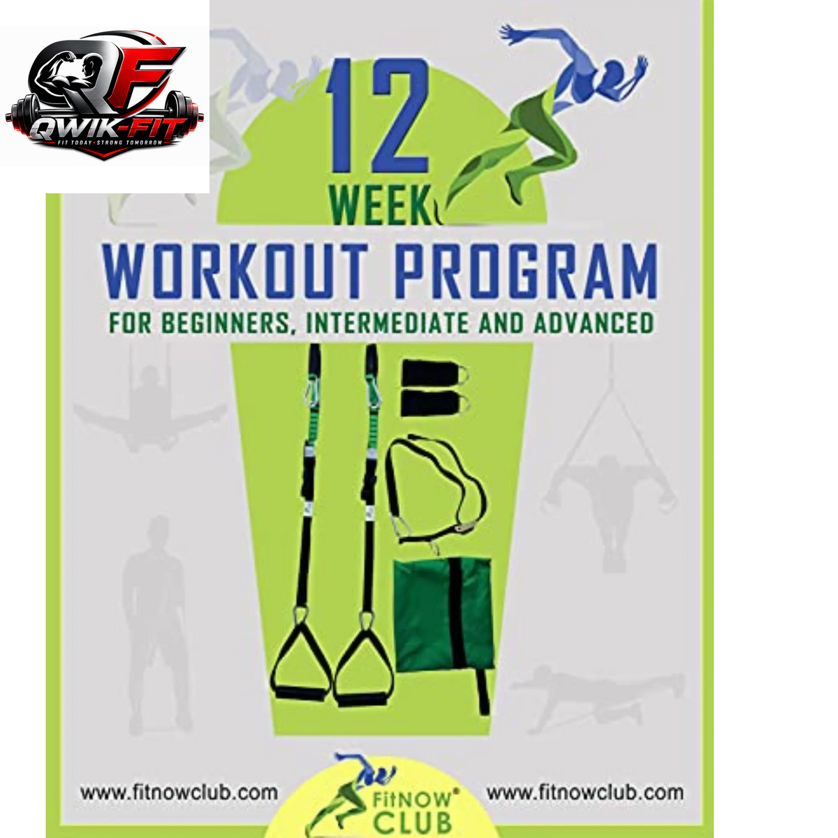 Transform Your Fitness Journey: Fitnow Club Bodyweight Resistance Suspension Training Set with 12-Week Workout Program for Total Body Results