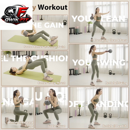 Soft Kettlebell Set –15Lbs Anti-Slip Grip & Wide Handle Design,Soft Kettlebell Set, Gentle Floor-Friendly Impact, for Home Functional Training, Home Gym