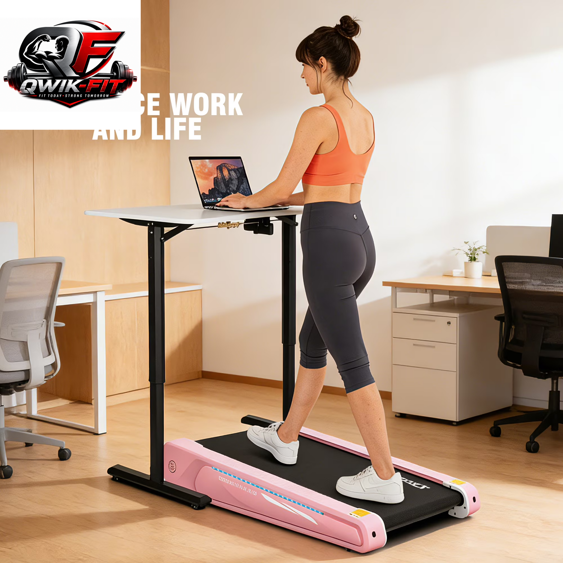 Walking Pad 2.5HP Brushless Motor 300Lbs Weight Capacity,Portable under Desk Treadmill with App Remote Control,Low-Noise Desk Treadmill in LED Display,Installation-Free