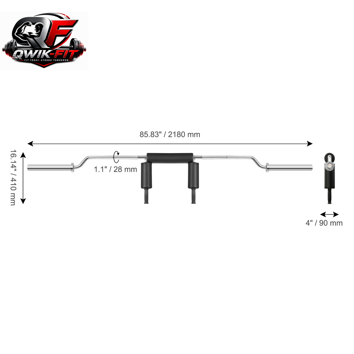 BENTISM Heavy-Duty Safety Squat Bar - 700LB Weight Lifting Attachment for Ultimate Fitness Performance