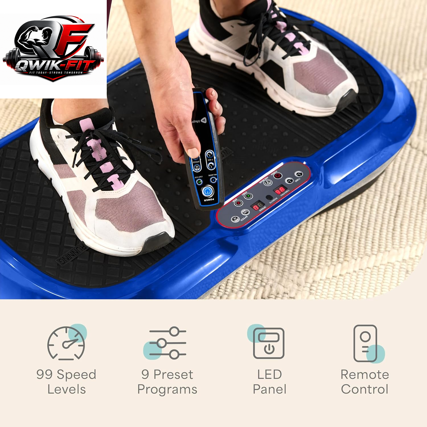 LifePro Waver Vibration Plate Exercise Machine with 99 Speeds, 10 Programs, Resistance Bands and 330 lb Capacity