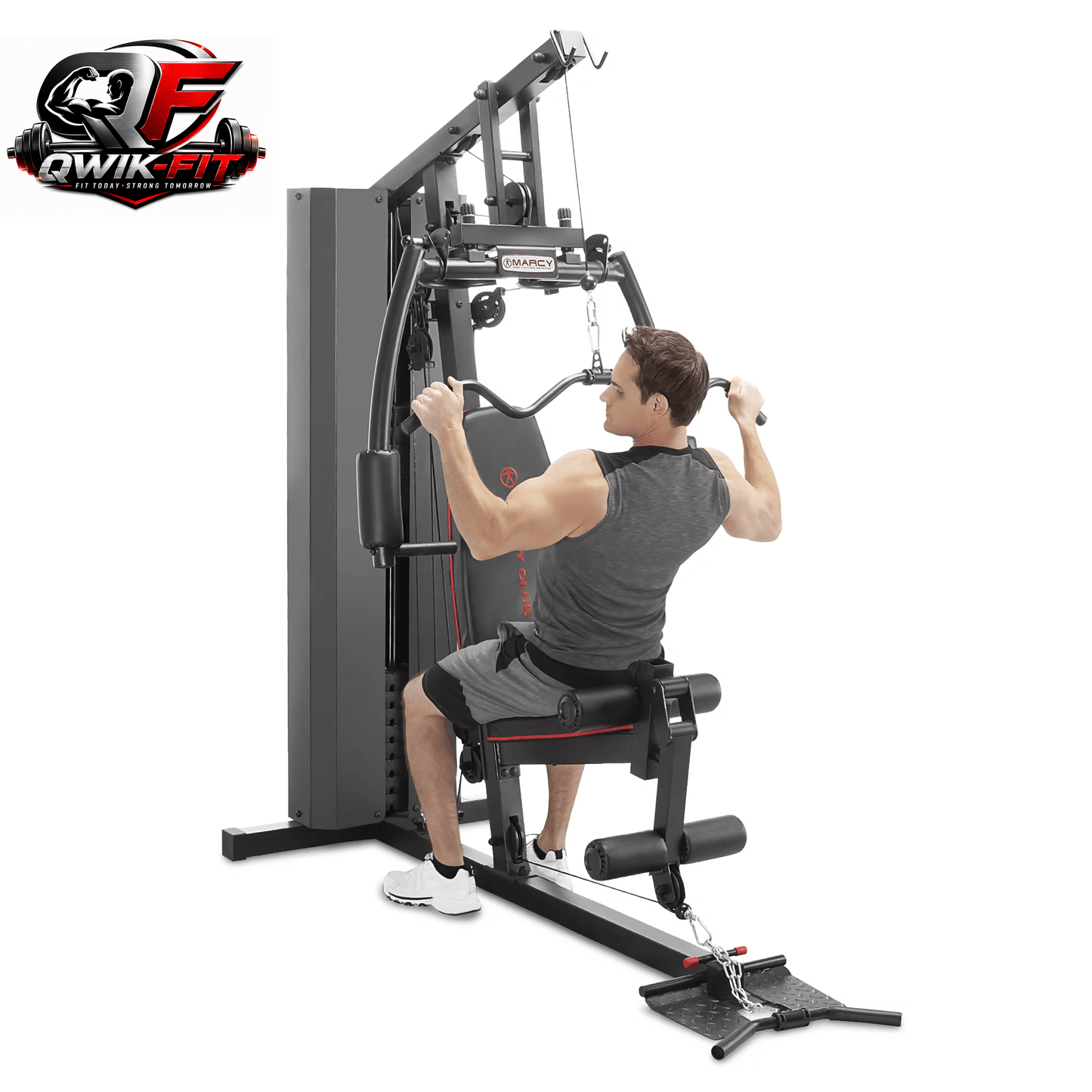 MKM-81010 Dual-Function Home Gym System with 200 lb Weight Stack