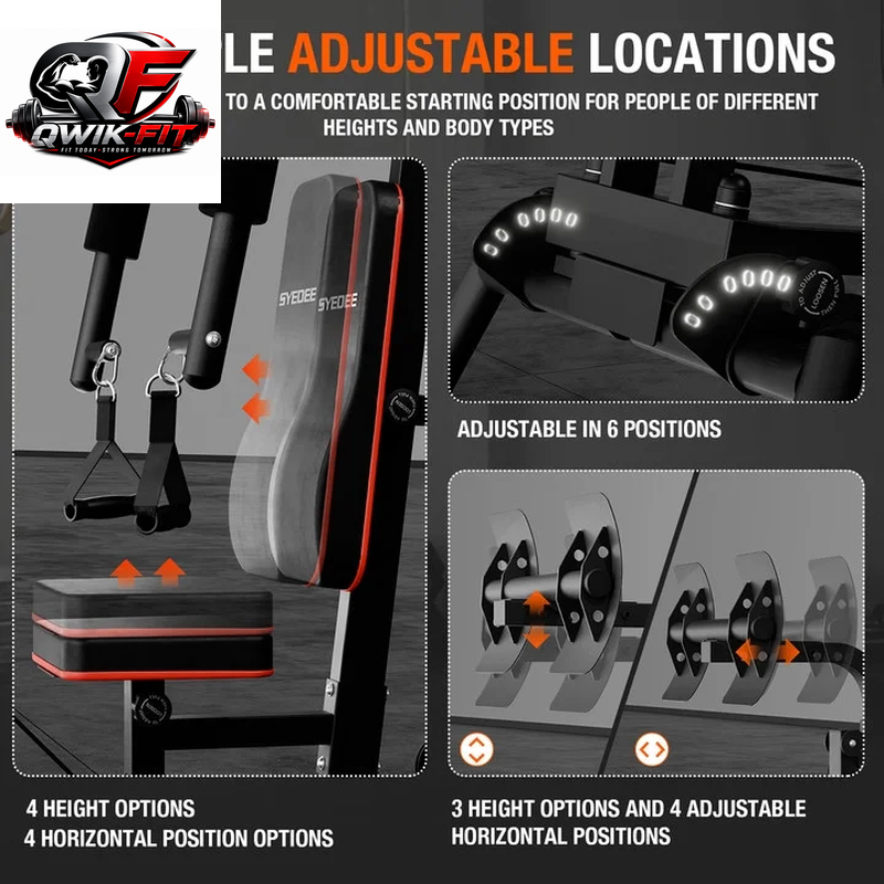 Ultimate Home Gym Station - Complete Workout Equipment with 150LBS Weight Stack for Total Body Training