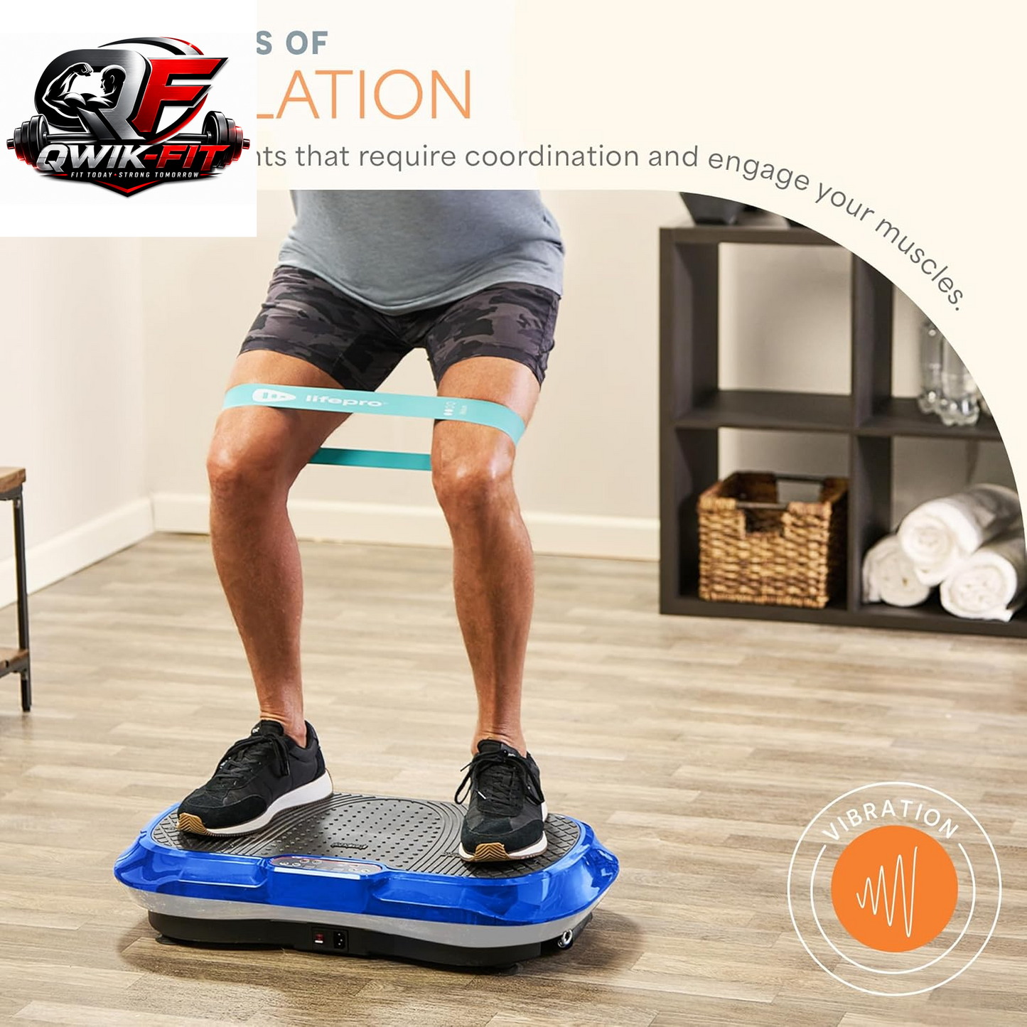 LifePro Waver Vibration Plate Exercise Machine with 99 Speeds, 10 Programs, Resistance Bands and 330 lb Capacity
