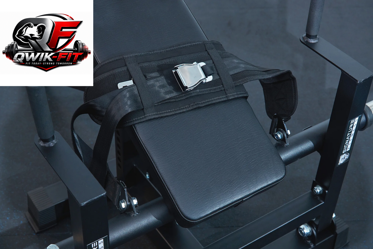 Maximize Your Glute Gains with the Signature Fitness Plate-Loaded Hip Thrust Machine - Sturdy Steel Frame, 176.37 lbs Capacity, Sleek Black Design