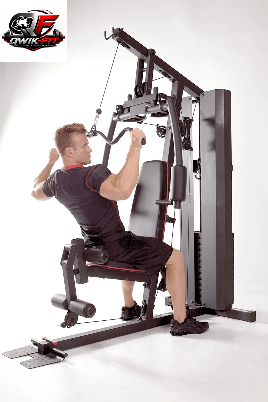MKM-81010 Dual-Function Home Gym System with 200 lb Weight Stack