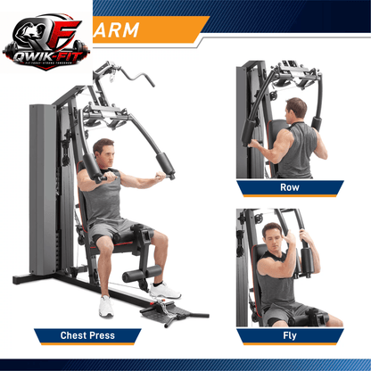 MKM-81010 Dual-Function Home Gym System with 200 lb Weight Stack