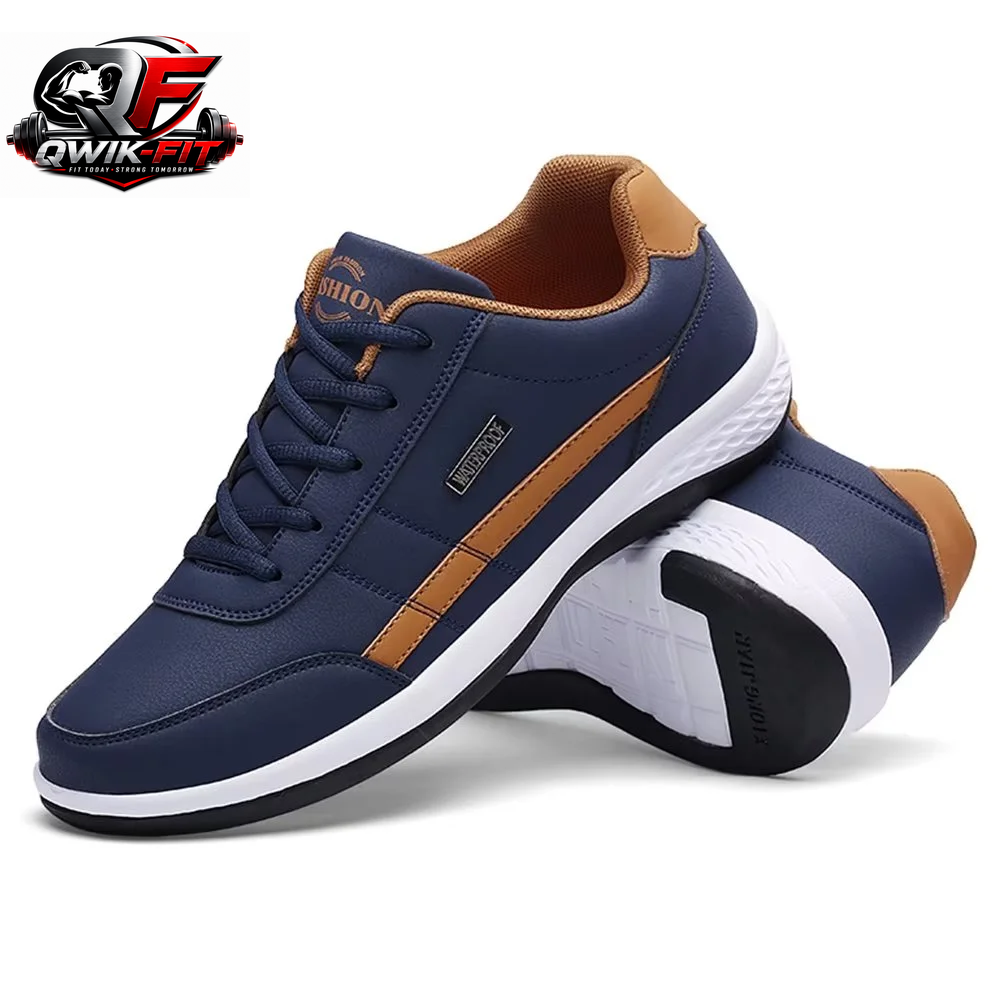 Mens Shoes Fashion Running Sneaker Casual Leather Sport Shoes Breathable Comfortable Walking Shoes