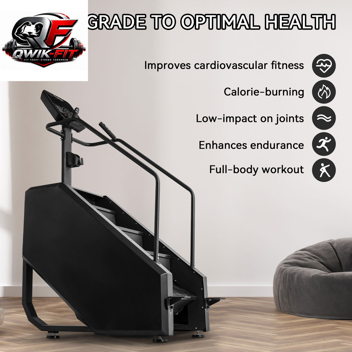 Balancefrom Commercial Grade Stair Climber Machine for Ultimate Cardio and Lower Body Workouts