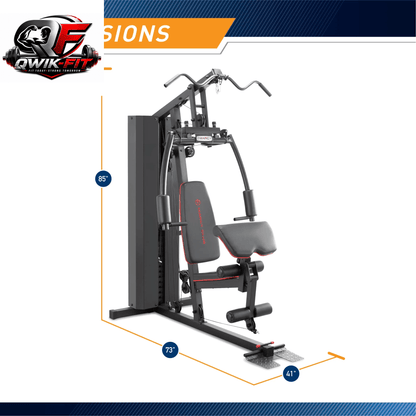 MKM-81010 Dual-Function Home Gym System with 200 lb Weight Stack