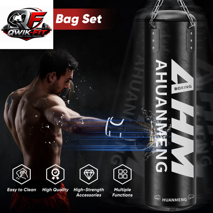 4FT Heavy-Duty Adult Punching Bag Set with 12 oz Boxing Gloves – PU Hanging Heavy Bag Kit
