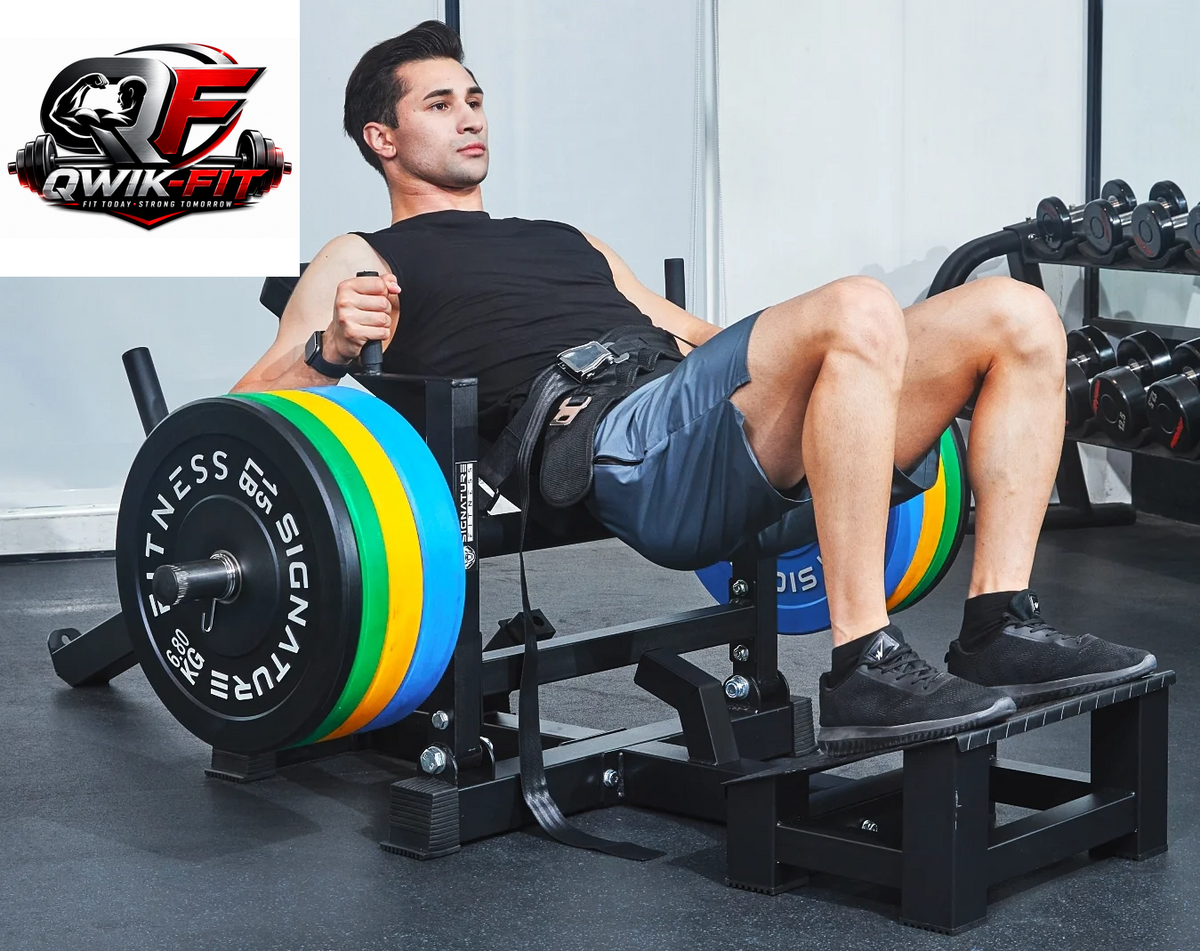 Maximize Your Glute Gains with the Signature Fitness Plate-Loaded Hip Thrust Machine - Sturdy Steel Frame, 176.37 lbs Capacity, Sleek Black Design