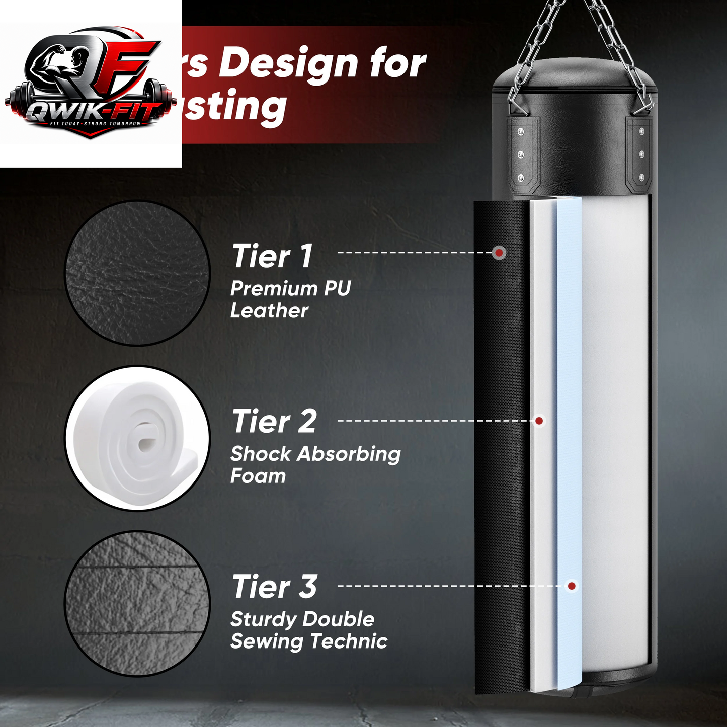 4FT Heavy-Duty Adult Punching Bag Set with 12 oz Boxing Gloves – PU Hanging Heavy Bag Kit