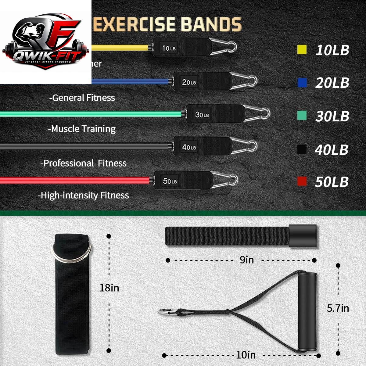Ultimate Resistance Bands Set with Handles - Perfect for Home Workouts, Strength Training & Fitness for Men and Women