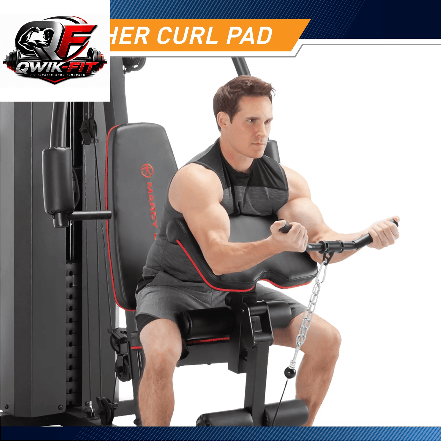 MKM-81010 Dual-Function Home Gym System with 200 lb Weight Stack