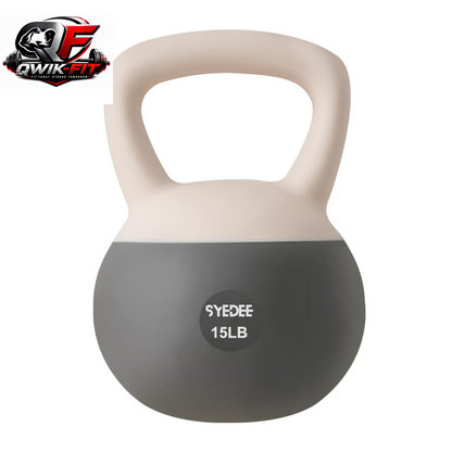 Soft Kettlebell Set –15Lbs Anti-Slip Grip & Wide Handle Design,Soft Kettlebell Set, Gentle Floor-Friendly Impact, for Home Functional Training, Home Gym