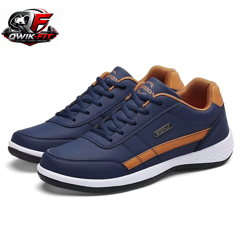 Mens Shoes Fashion Running Sneaker Casual Leather Sport Shoes Breathable Comfortable Walking Shoes
