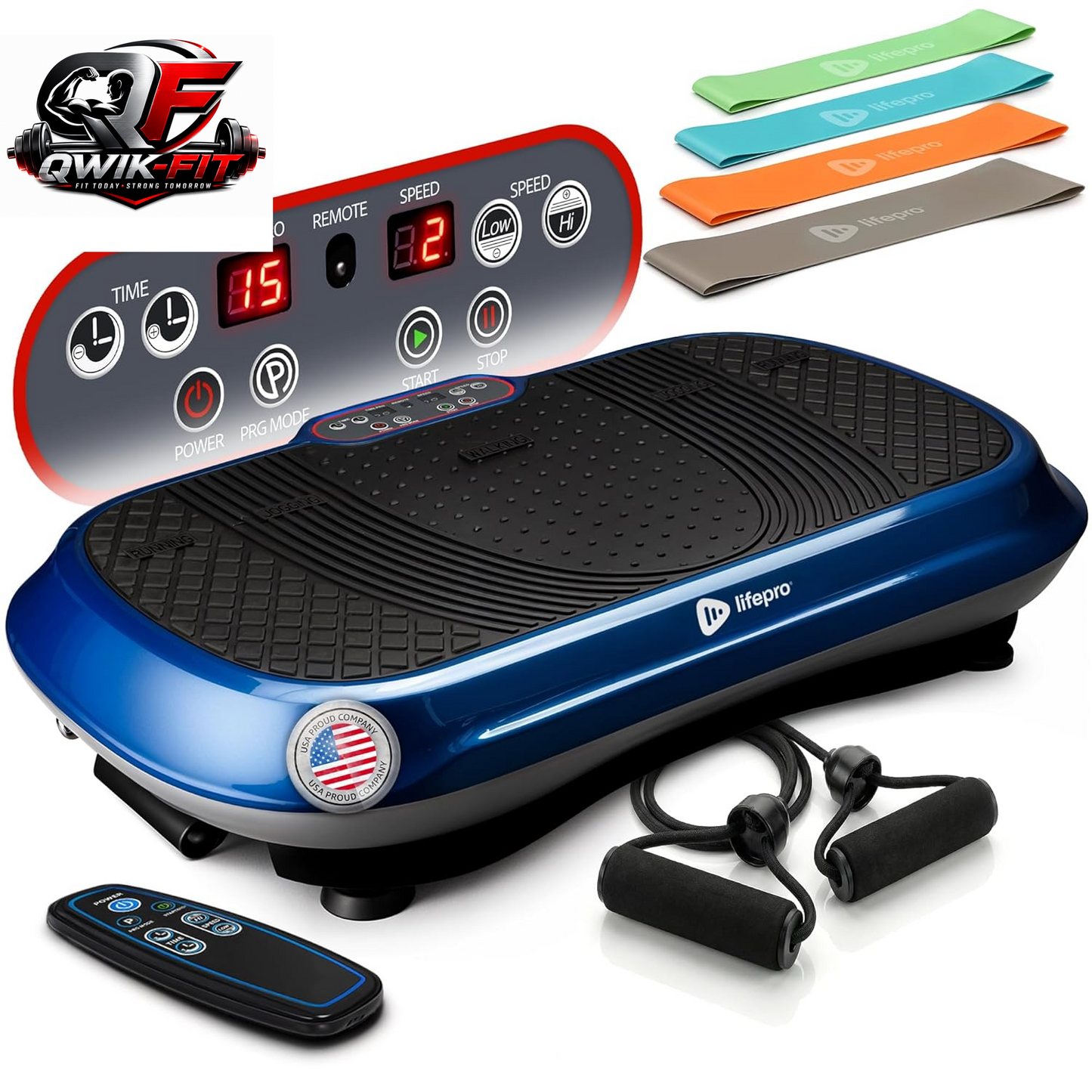 LifePro Waver Vibration Plate Exercise Machine with 99 Speeds, 10 Programs, Resistance Bands and 330 lb Capacity