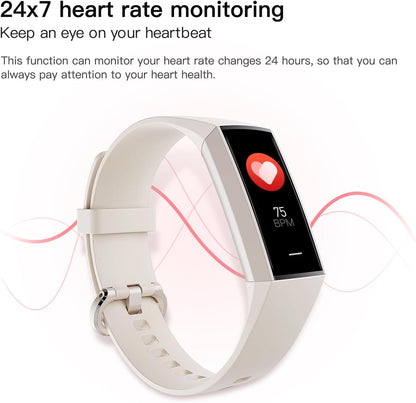 Yeforu fitness tracker with 1.1" AMOLED screen, heart rate monitor, blood pressure watch, pedometer, sleep and activity tracker