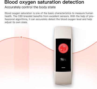 Yeforu fitness tracker watch with 1.1" AMOLED screen, heart rate monitor, blood pressure, pedometer, sleep, and activity tracking.